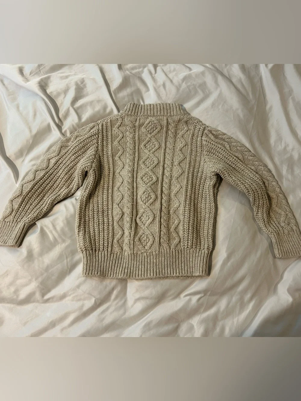 Baby Gap Kids Cable Knit Sweater 5 Years Beige Mock Neck Pullover